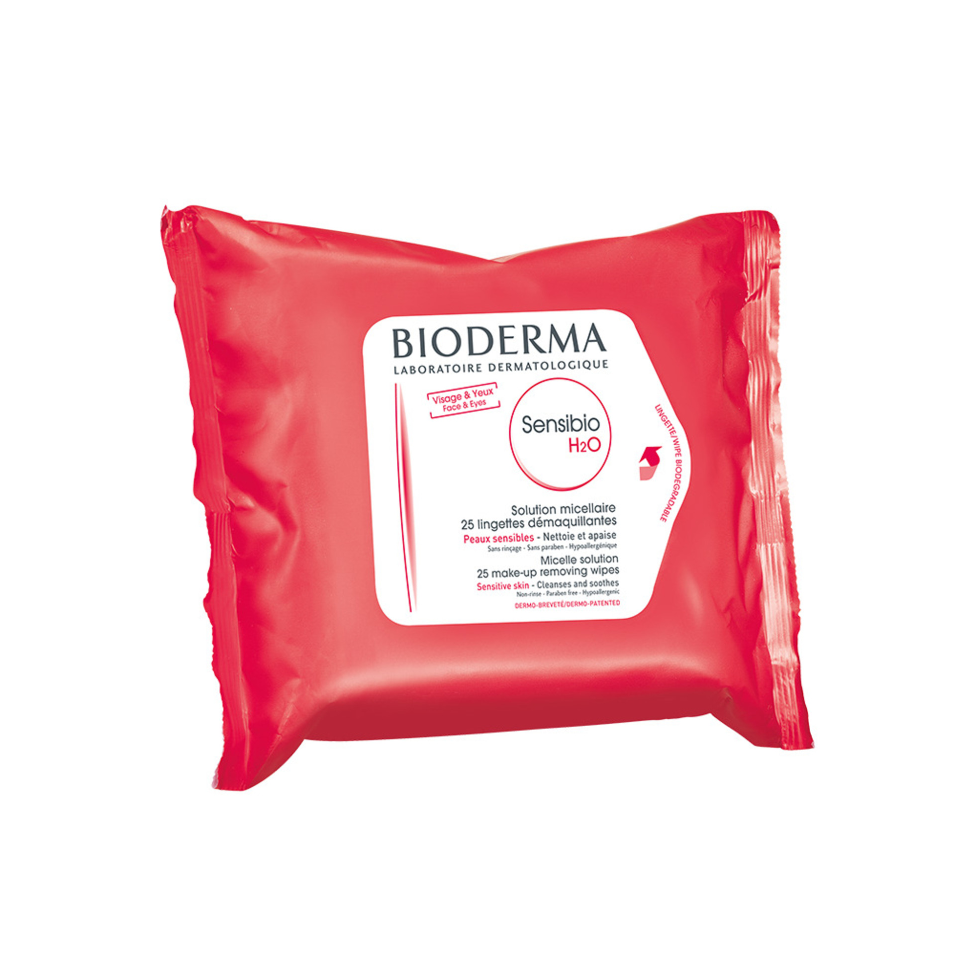 Bioderma Sensibio H2O Lingettes Nettoyantes 25 Unités