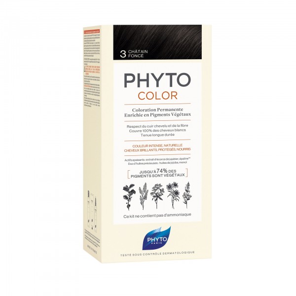 Phytocolor Coloração Tom 3 Castanho Escuro