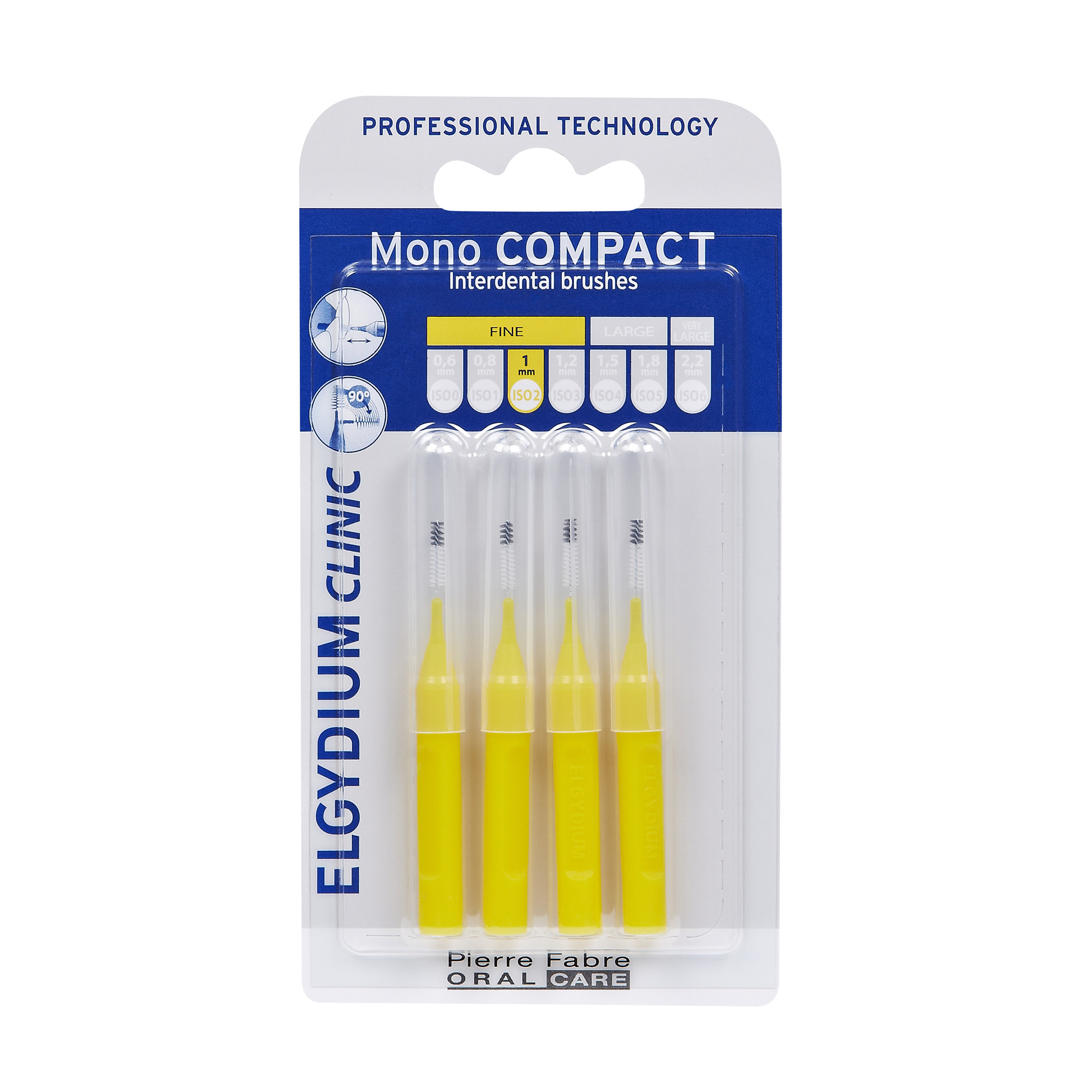 Clinic Mono Compact Escovilhão Amarelo 4 Unidades