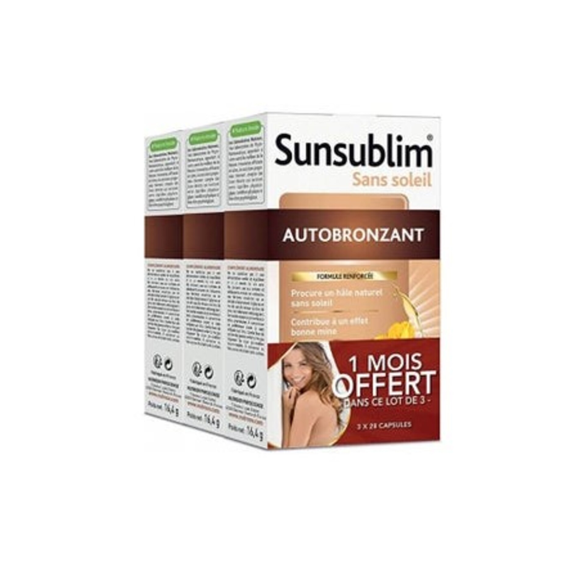Noreva Sunsublim Trío Autobronceador Cápsulas 3 x 28 Unidad(es) con Oferta del 3er Pack
