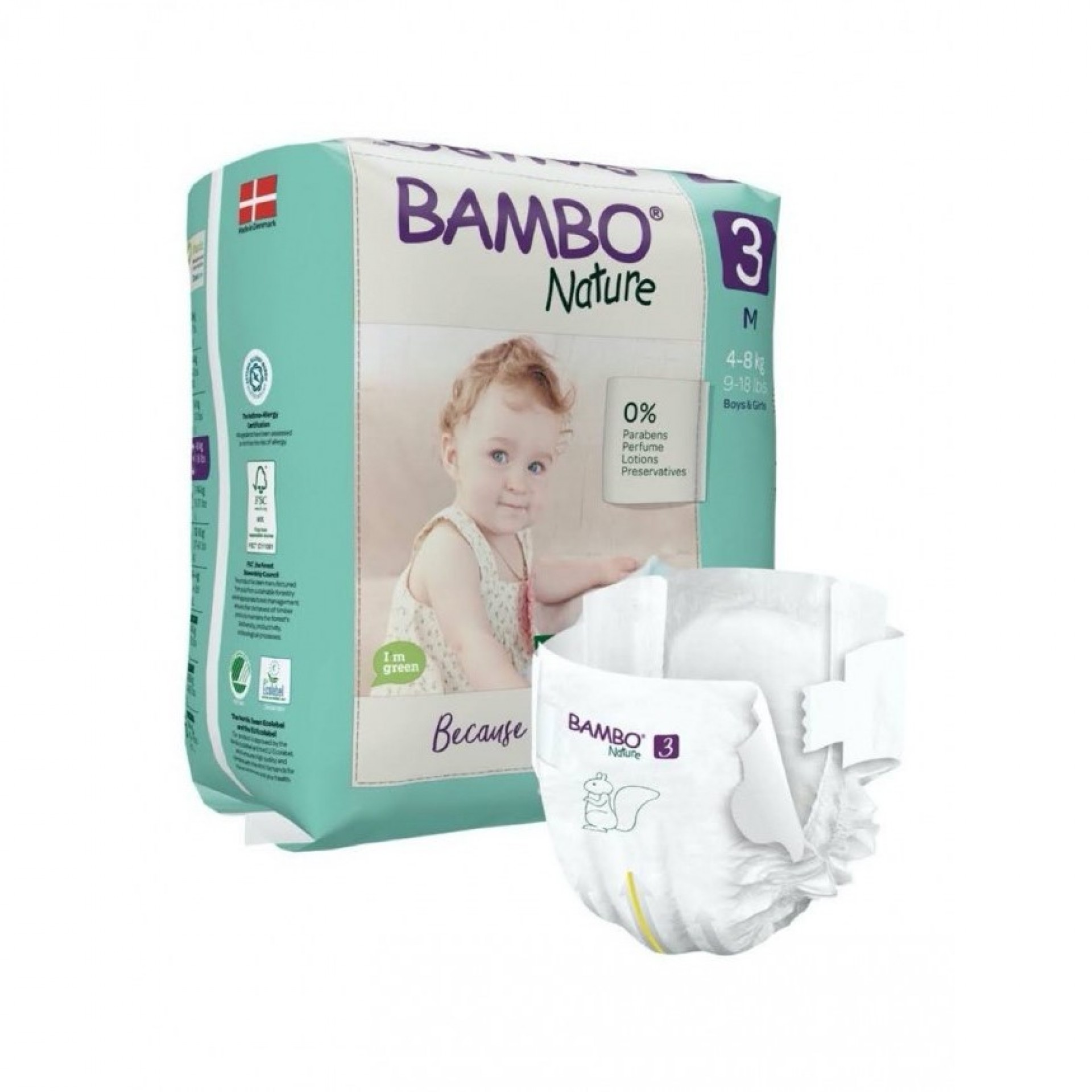 Pañales Bambo Nature Talla 3 (M) 4-8 kg (28 Pañales)