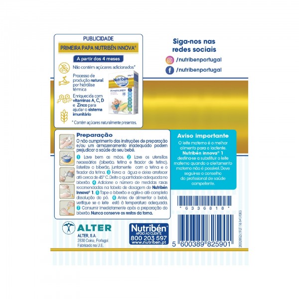 Nutribén Innova 1 Infant Milk 400g Nutribén Innova 1 Infant Milk 400g