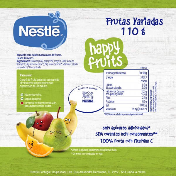 Nestlé Frutta per Bebè Happy Fruits Frutta Mista +12 Mesi Pacchetto 110 Gr Nestlé Frutta per Bebè Happy Fruits Frutta Mista +12 Mesi Pacchetto 110 Gr