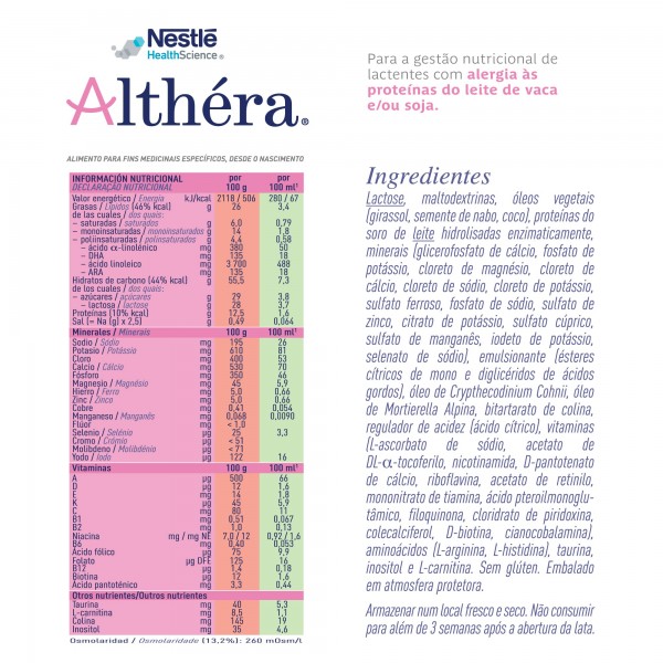 Althera Infant Formula from Birth Can 400g Althera Infant Formula from Birth Can 400g