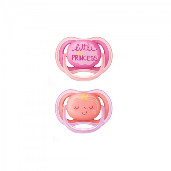 Philips Avent 2 Chupetas Ultra Air Deco Girl 6-18m Philips Avent 2 Chupetas Ultra Air Deco Girl 6-18m