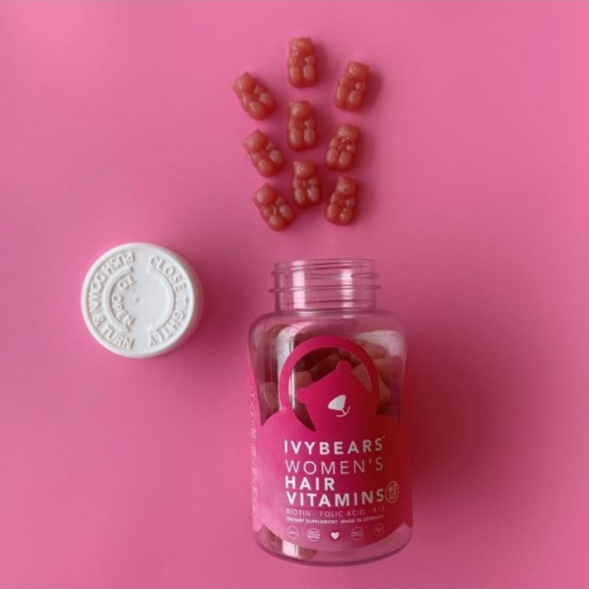 IvyBears Hair Vitamins for Women 60 Gummies