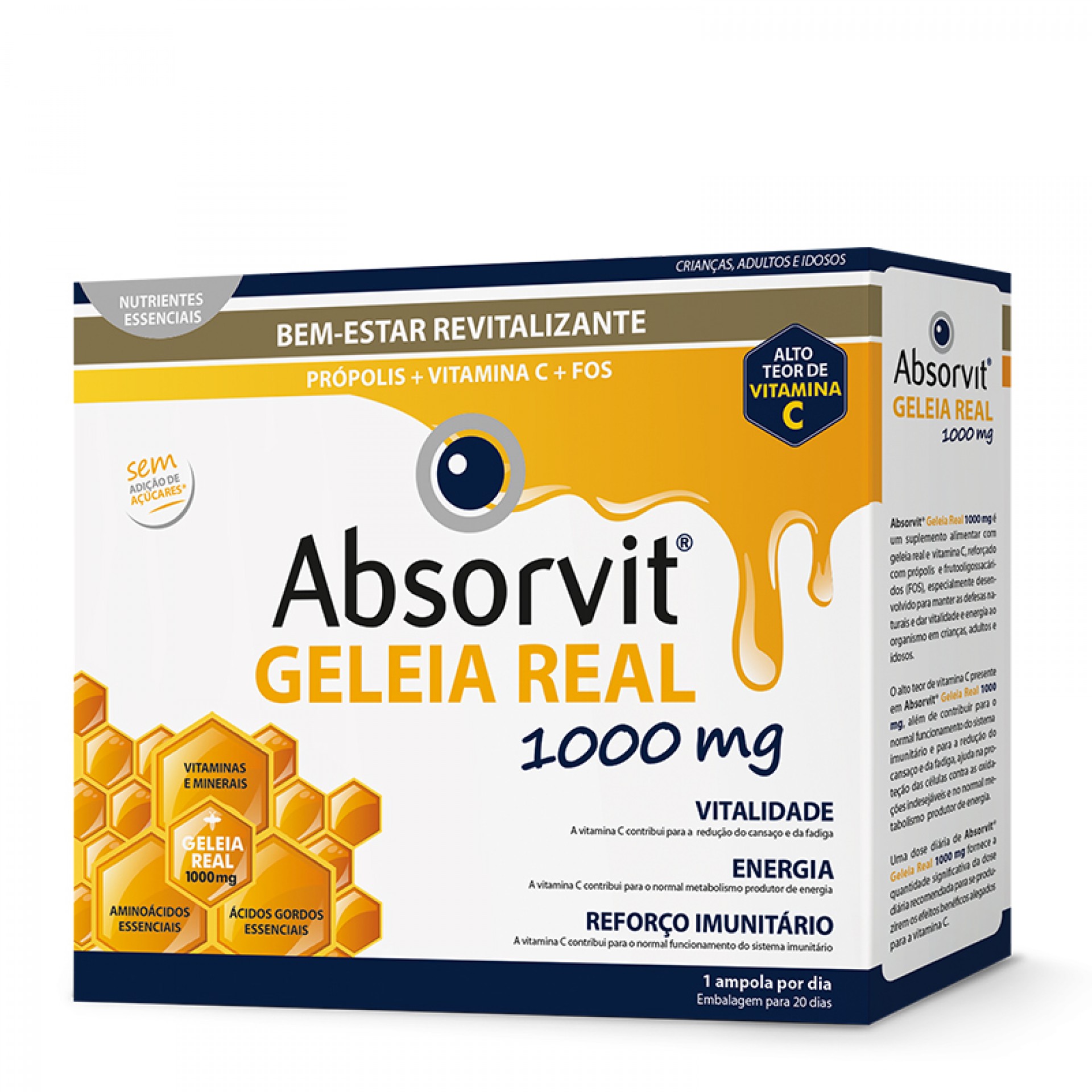 Absorvit Royal Jelly 1000mg 20 Ampoules