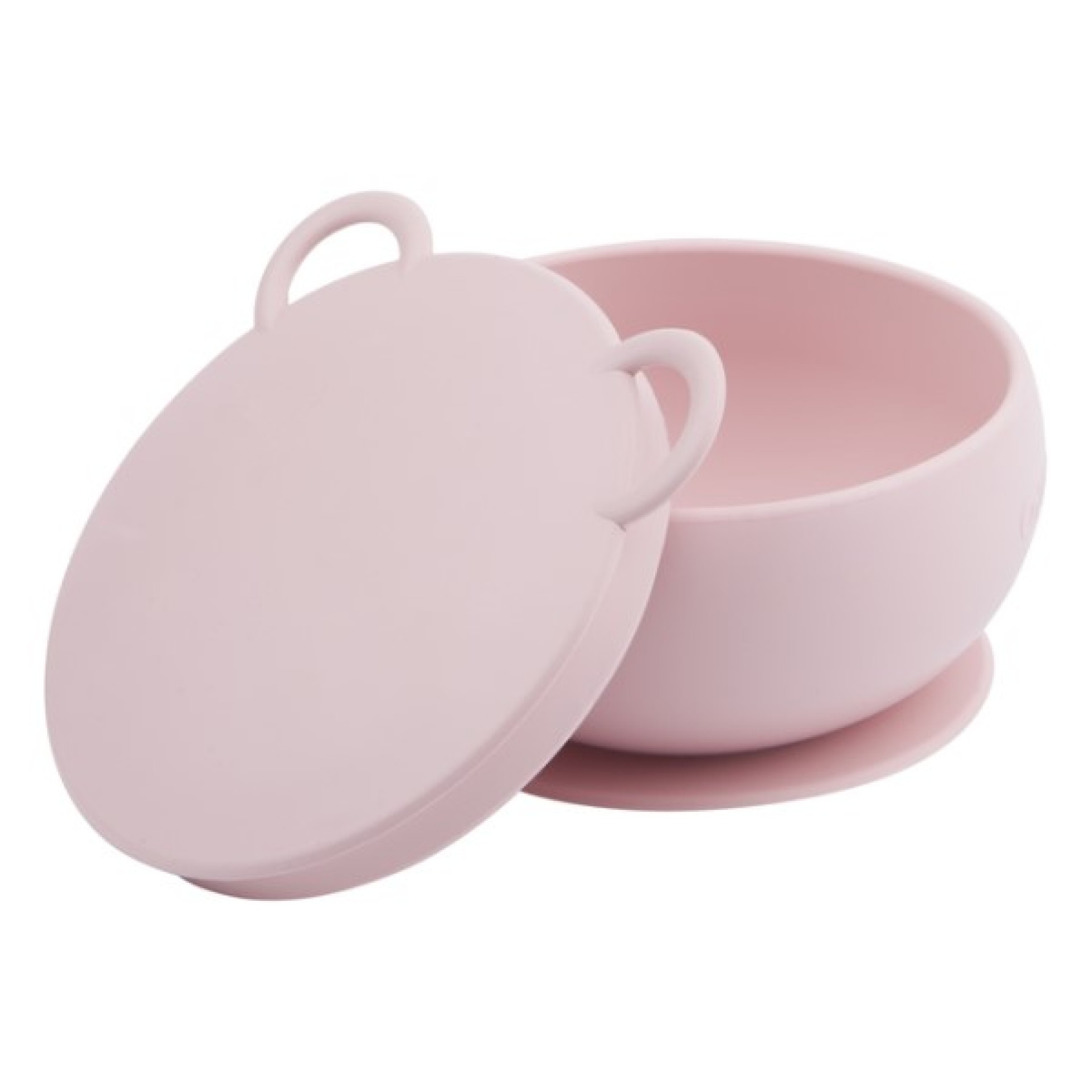 Minikoioi Bol avec Couvercle et Ventouse Rose