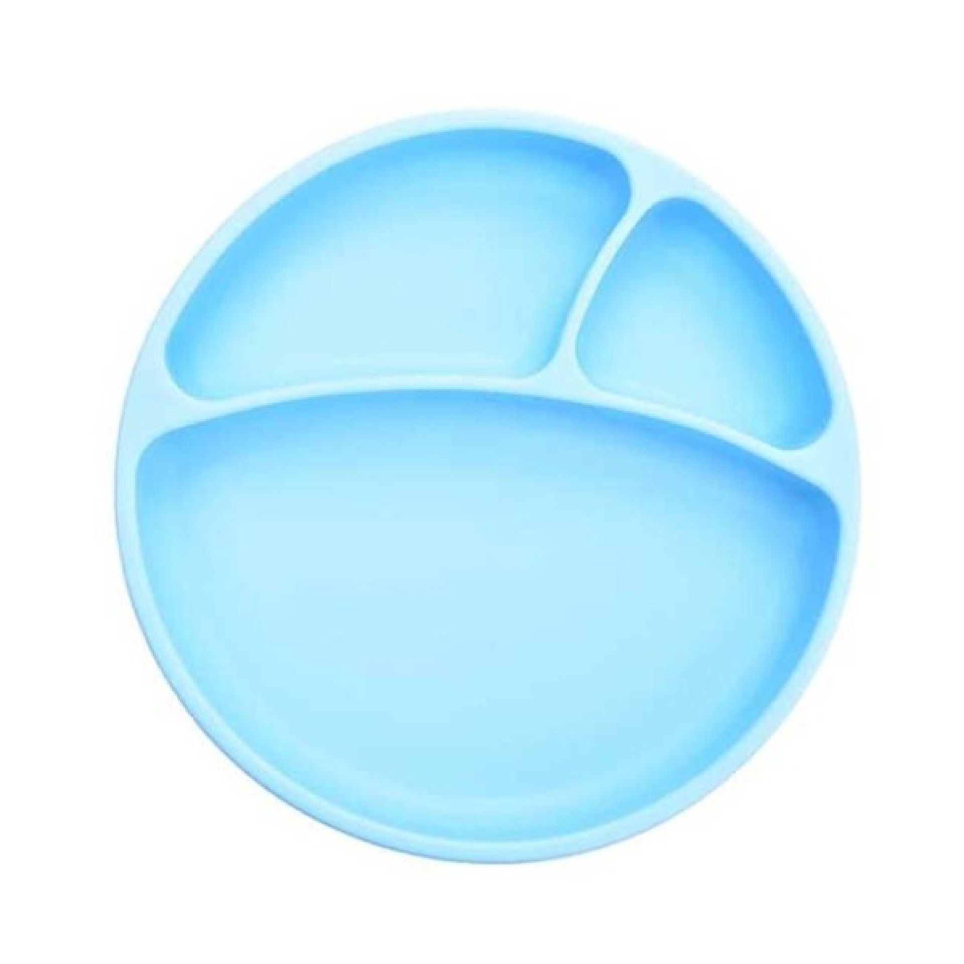 Minikoioi Assiette avec Compartiments Bleue