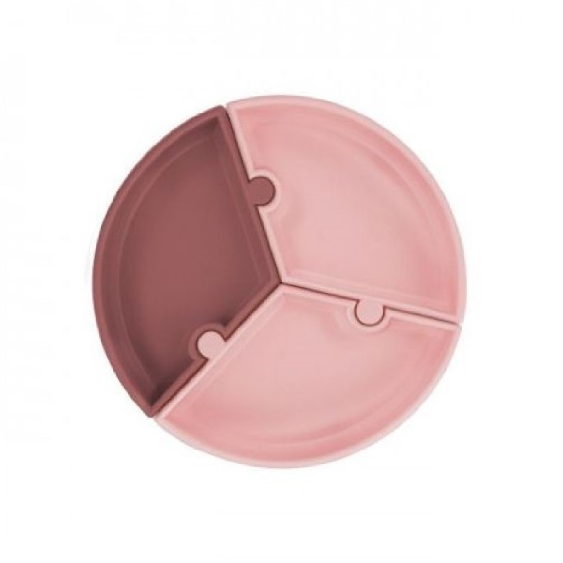 Minikoioi Puzzle Plate Pink and Bordeaux