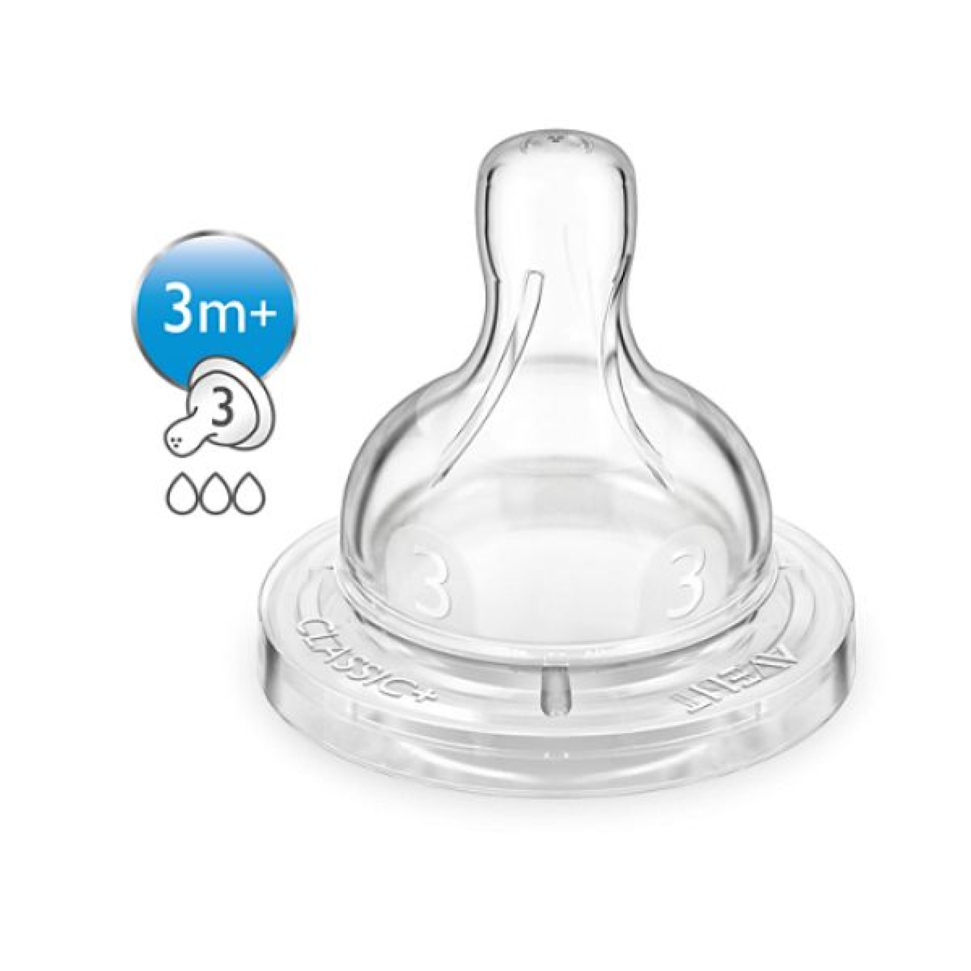 2 Tetinas Airflex Fluxo Médio 3m+ x2