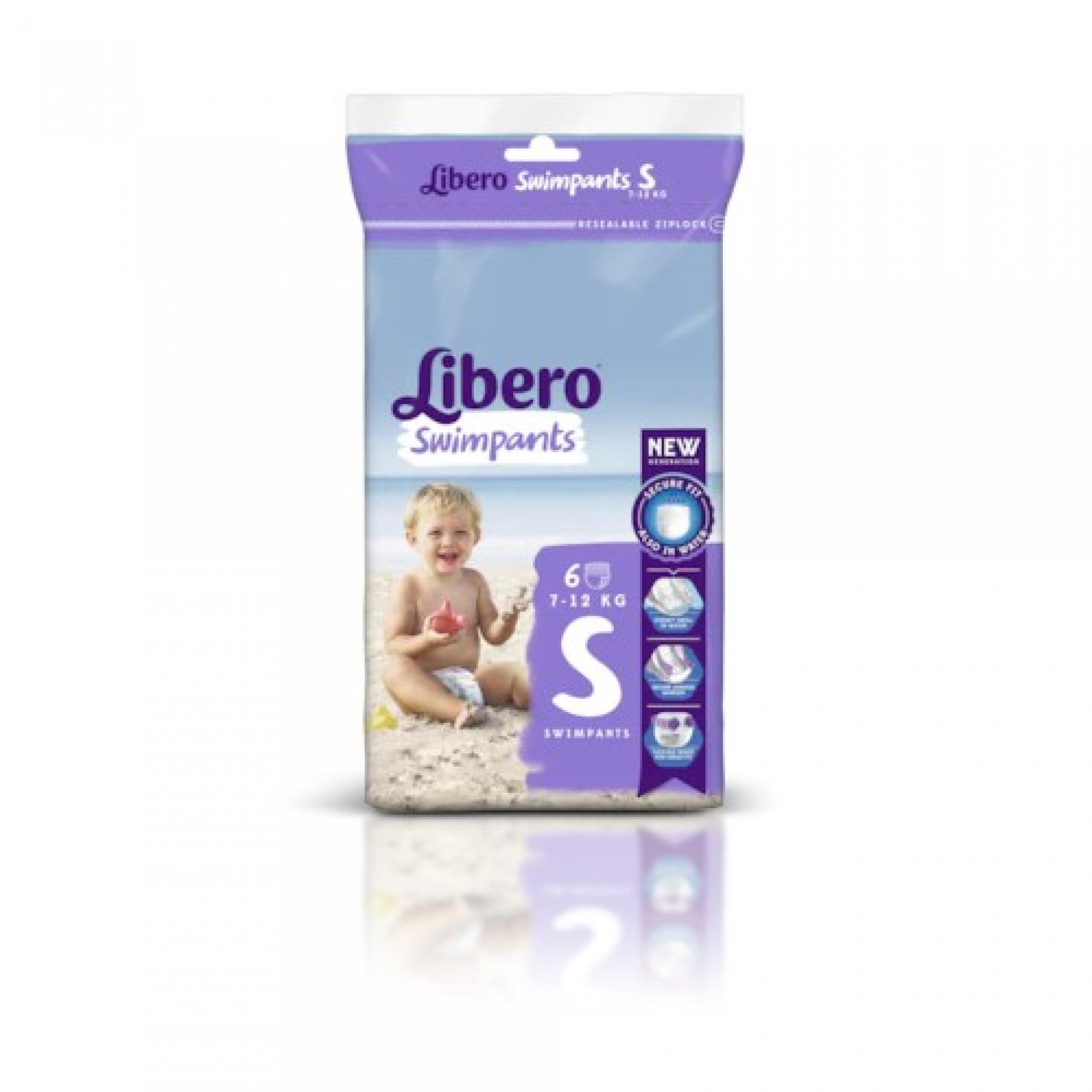 Swimpants Fraldas Tamanho S 7-12kg 6 unid