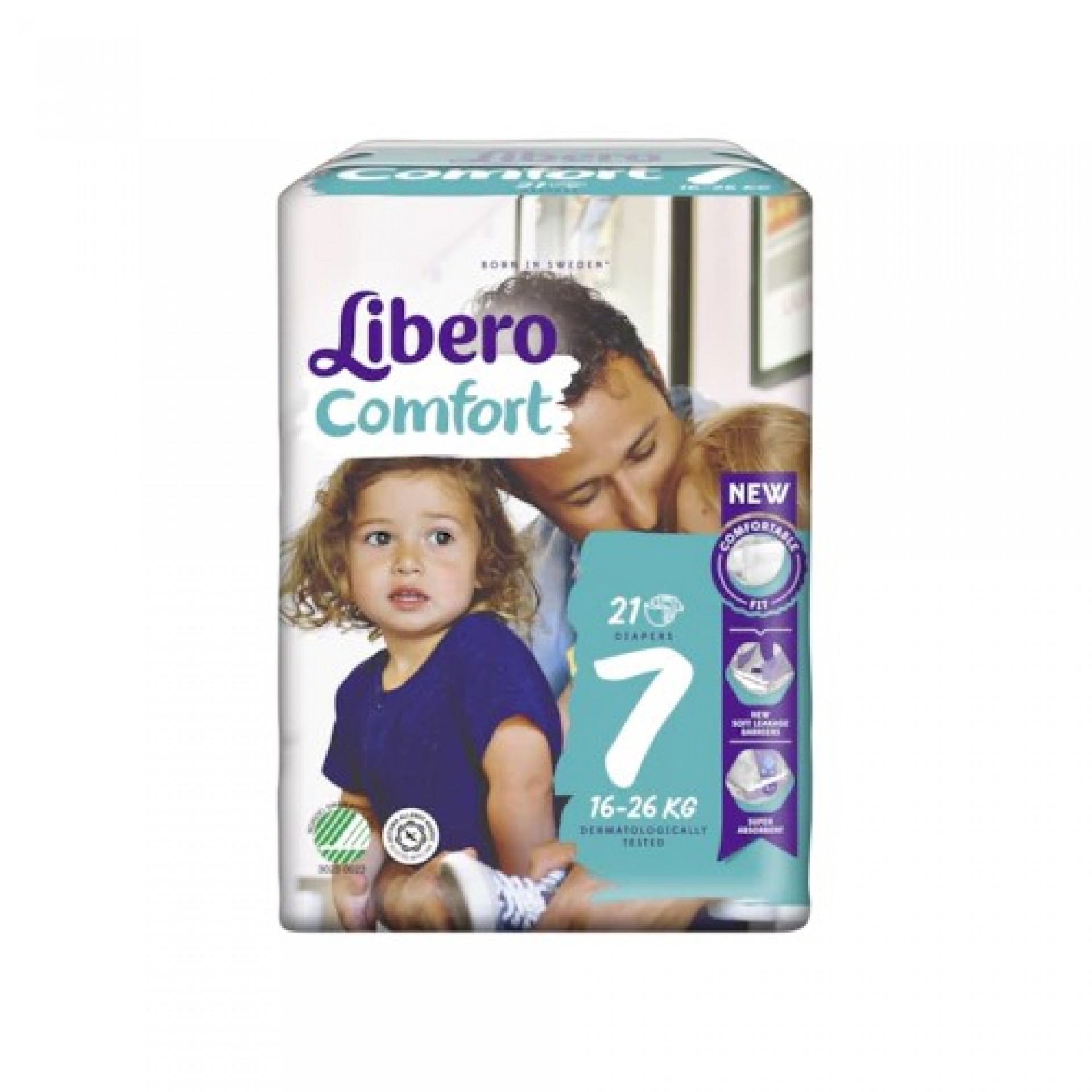 Comfort Fit Fraldas Tamanho 7 16-26Kg 21 unid