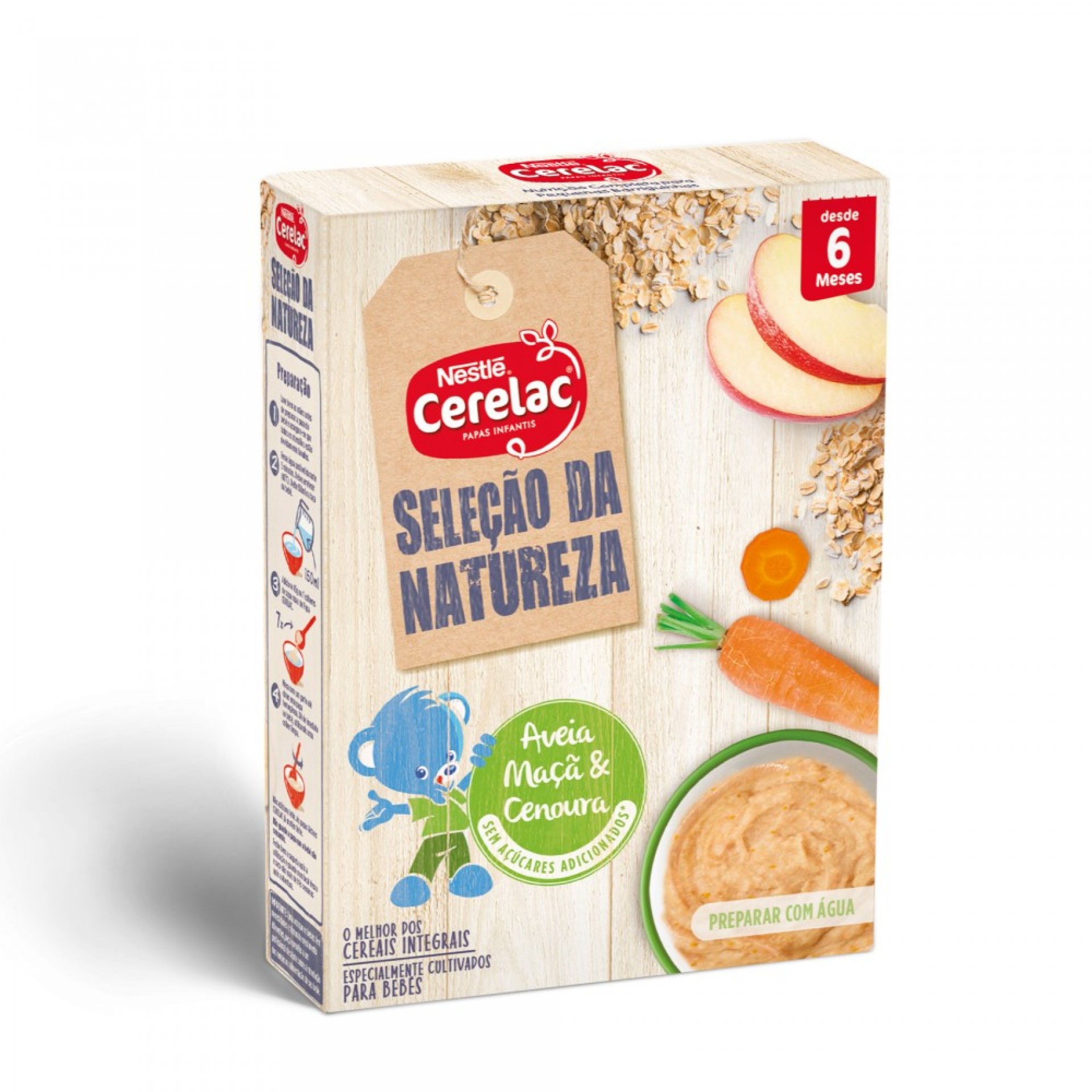 Cerelac Sélection de la Nature Porridge Infantile Lacté Avoine Pomme Carotte +6 Mois 240g