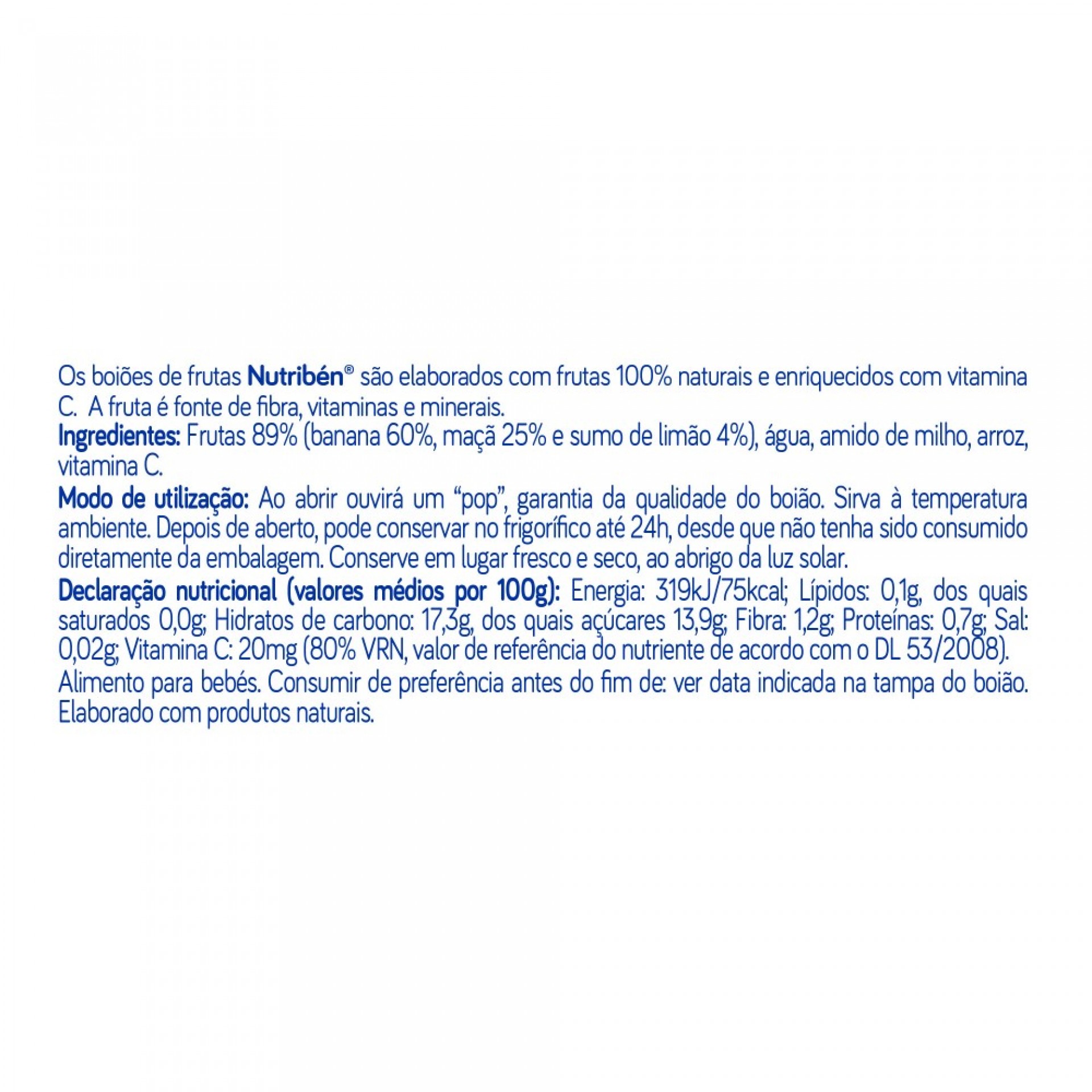 Nutribén Jar 4 Banana and Apple 120g