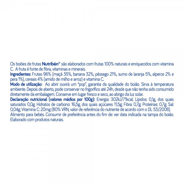 Nutribén Barattolo 6 Frutta con Cereali 120g Nutribén Barattolo 6 Frutta con Cereali 120g