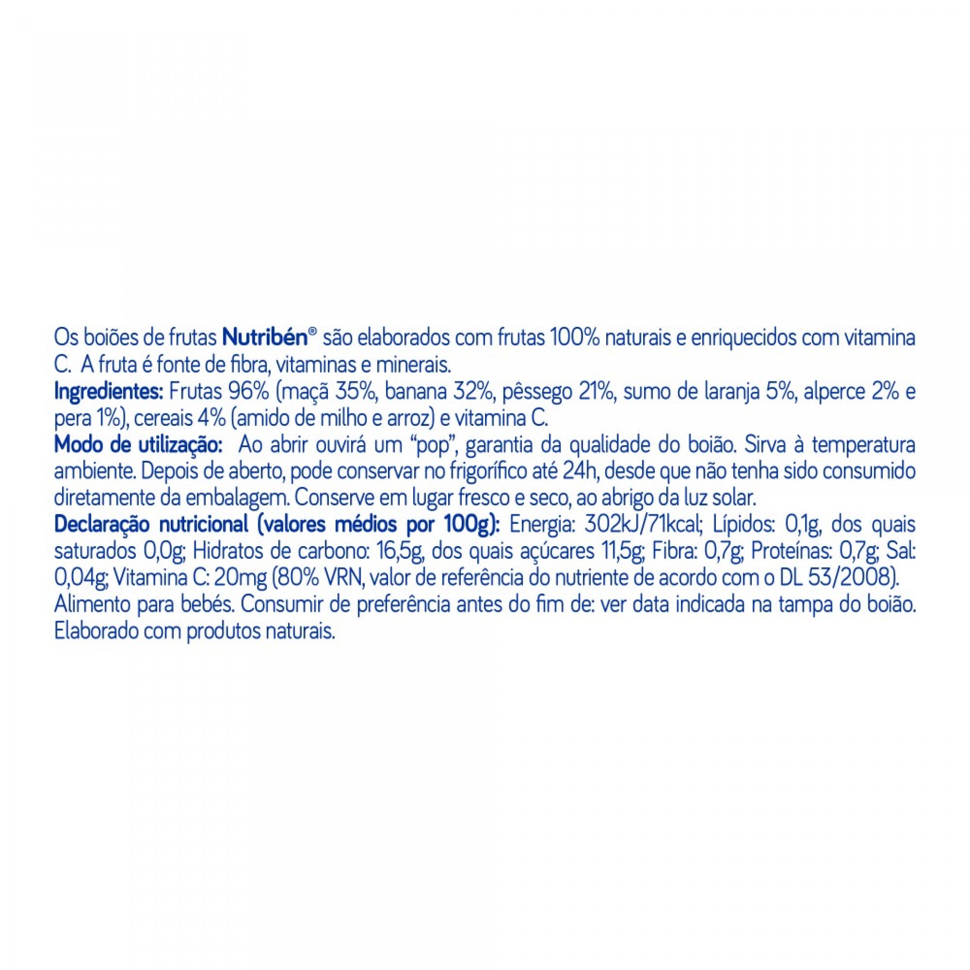 Nutribén Boião 6 Fruits avec Céréales 120g