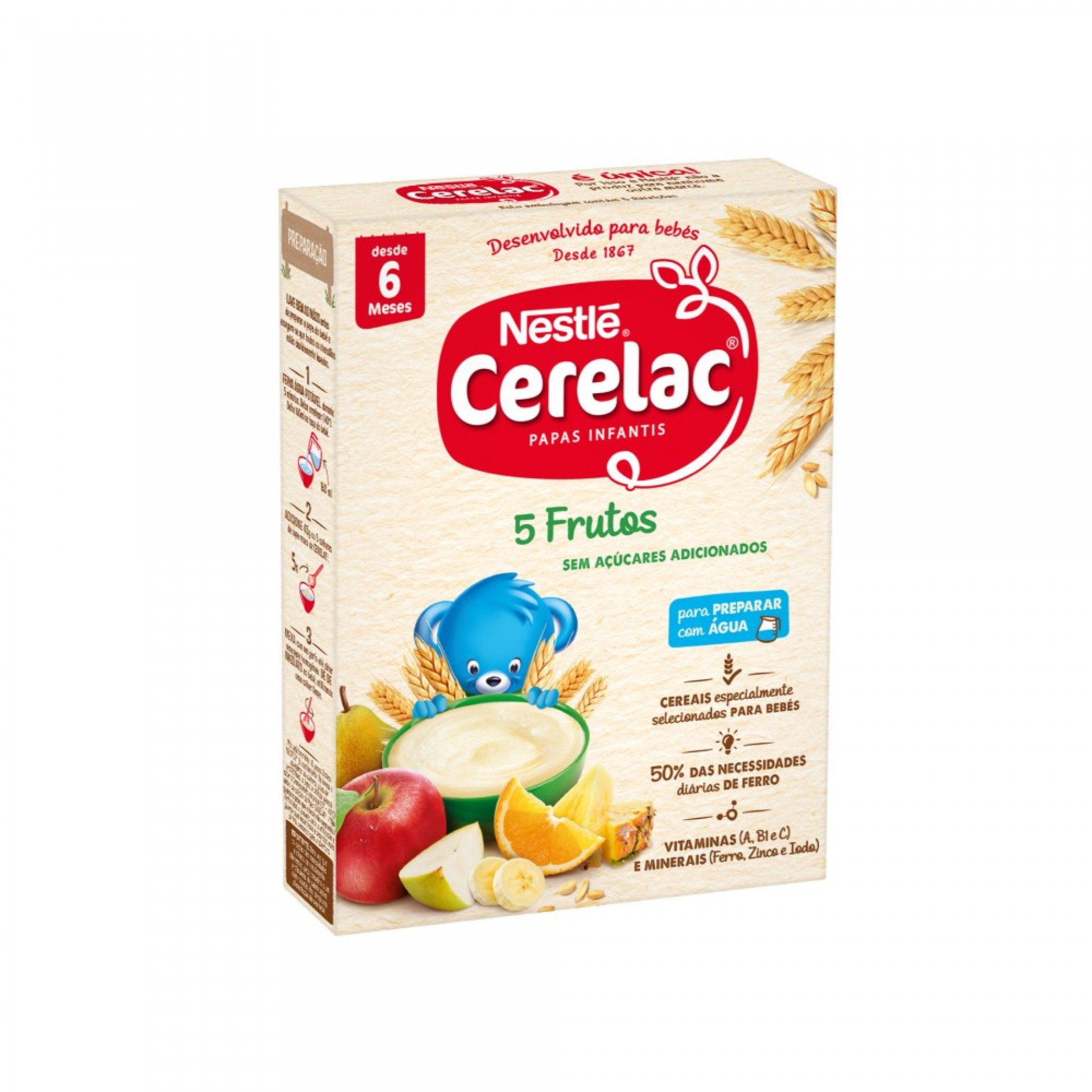 Cerelac Bouillie Infantile Lait 5 Fruits +6 Mois Emb. 250g