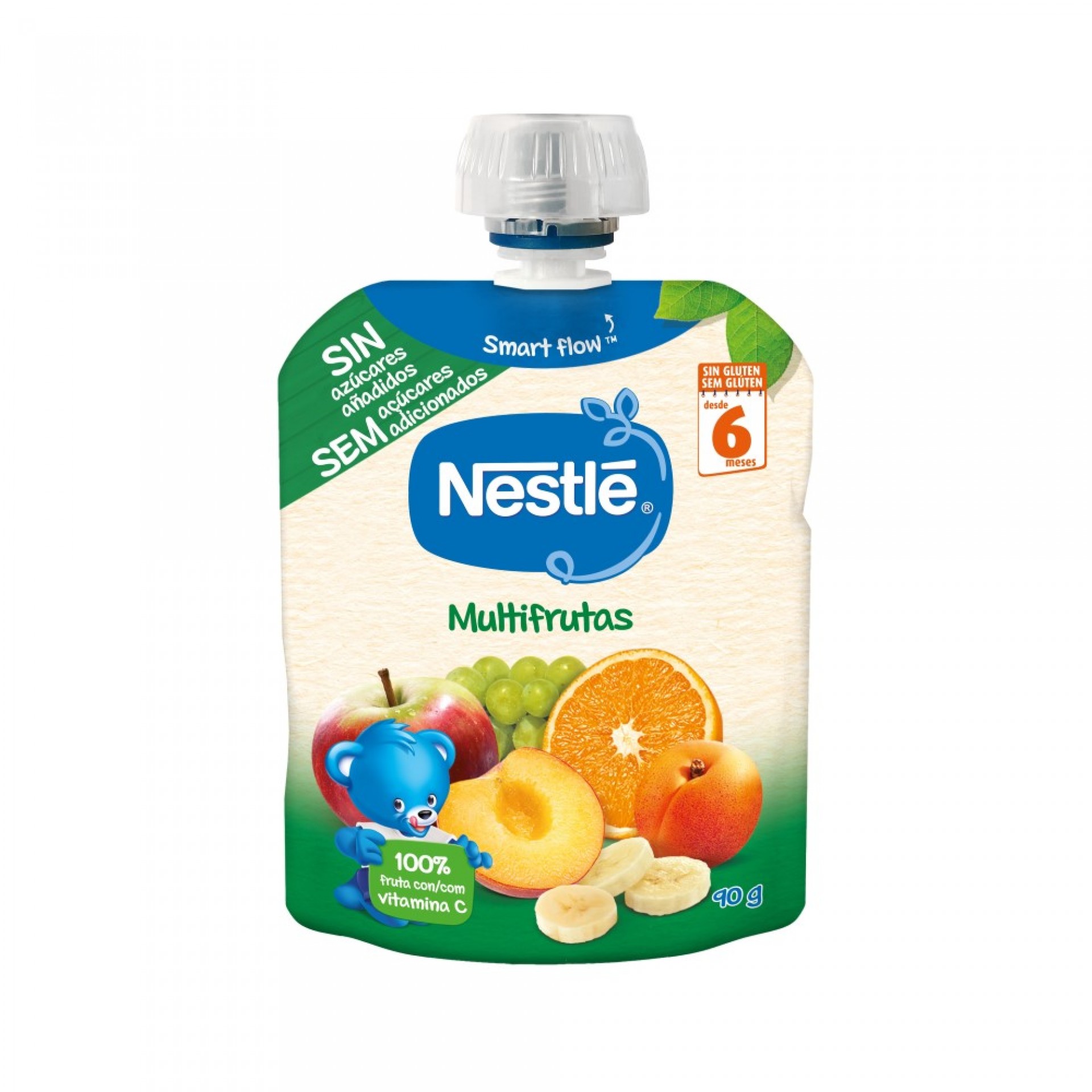 Nestlé Fruta Para Bebé Multifrutas +6 Meses Pacotinho 90 Gr