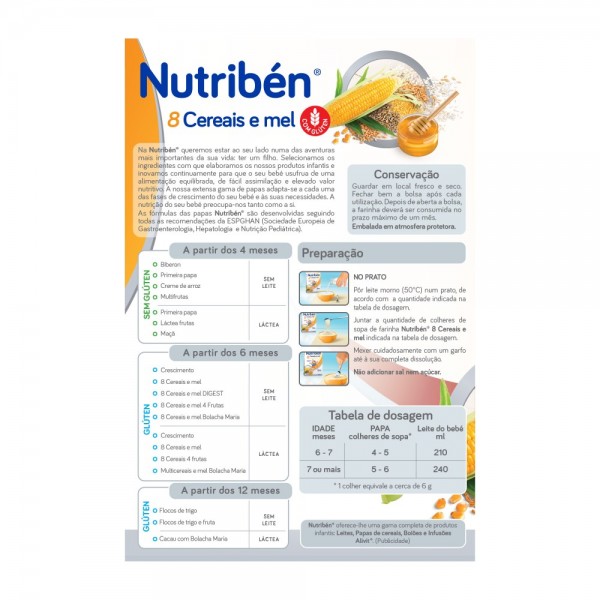 Nutribén 8 Cereali e Miele 2 x 300g Nutribén 8 Cereali e Miele 2 x 300g