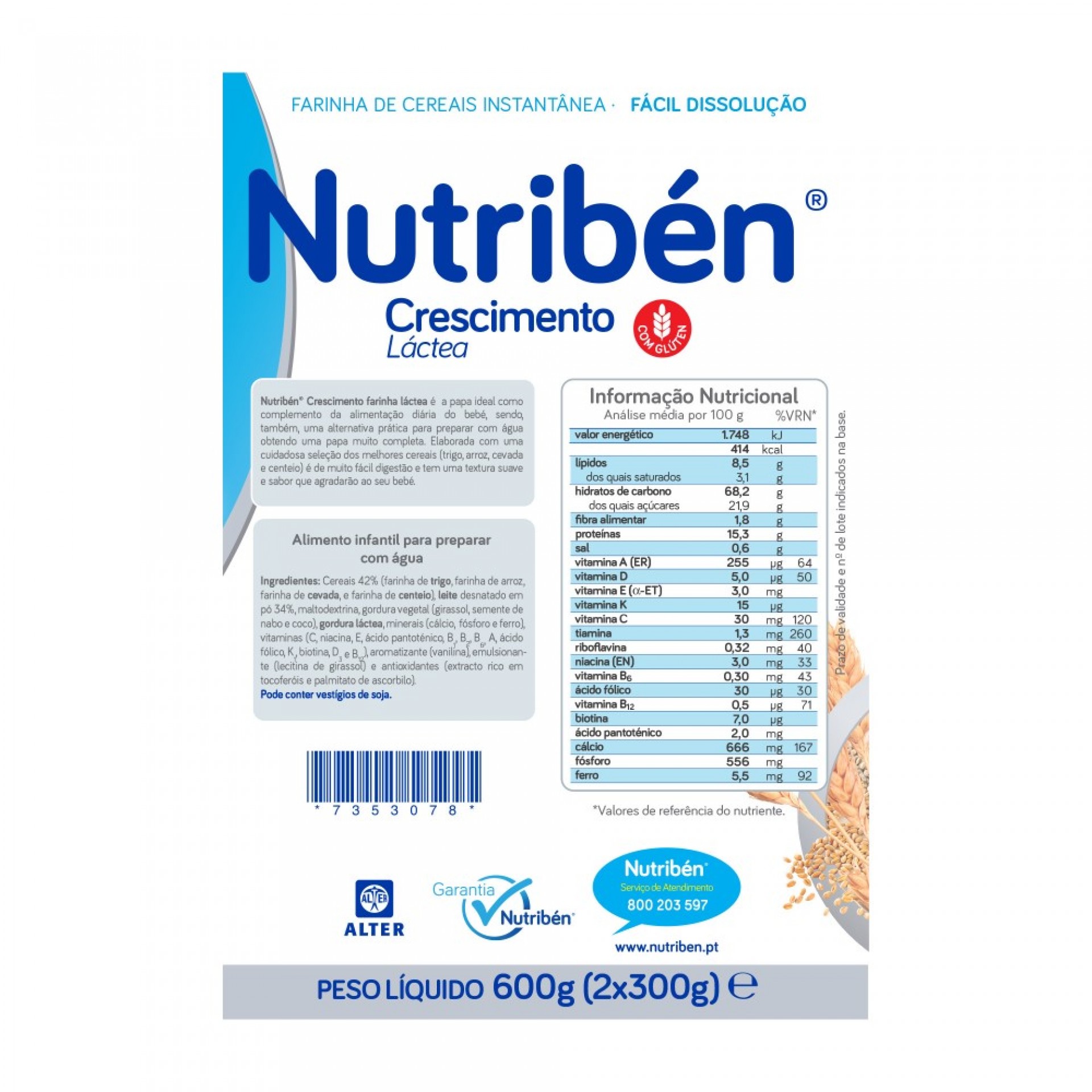 Nutribén Growth Milk 2 x 300g