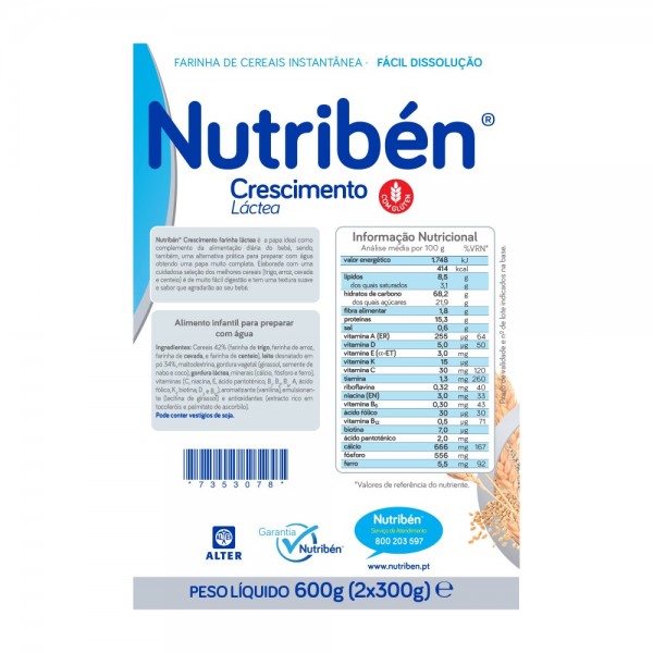 Nutribén Croissance Lait 2 x 300g Nutribén Croissance Lait 2 x 300g