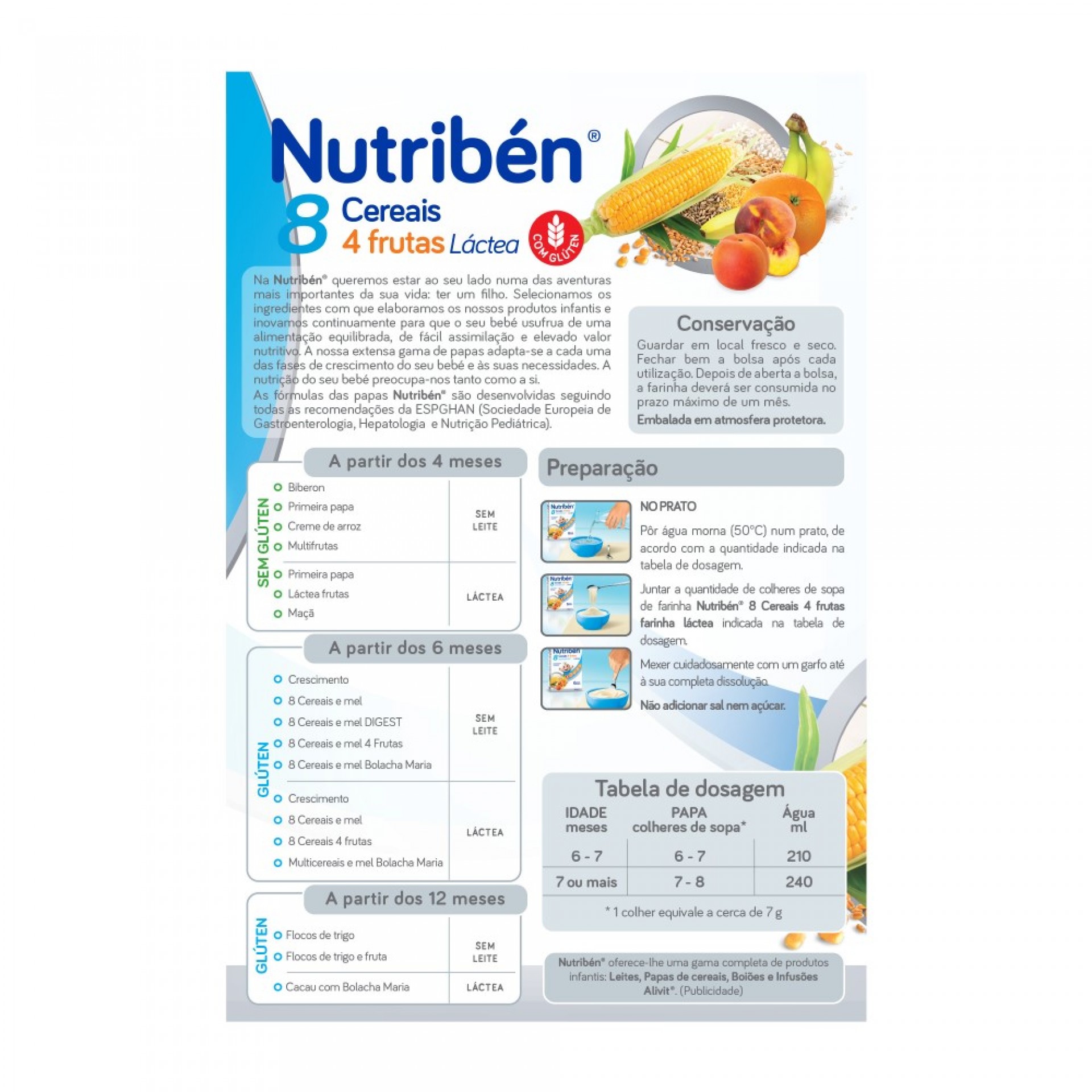 8 Cereais 4 Frutas Láctea 2 x 300g