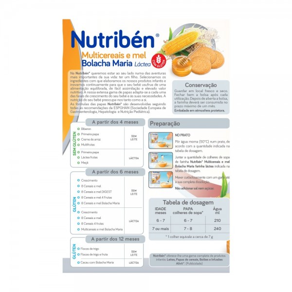 Nutribén Multicéréales et Miel Biscuit Maria Laité 600g Nutribén Multicéréales et Miel Biscuit Maria Laité 600g