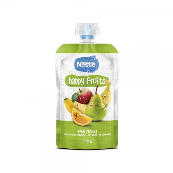 Nestlé Fruta Para Bebé Happy Fruits Frutas Variadas +12 Meses Pacotinho 110 Gr