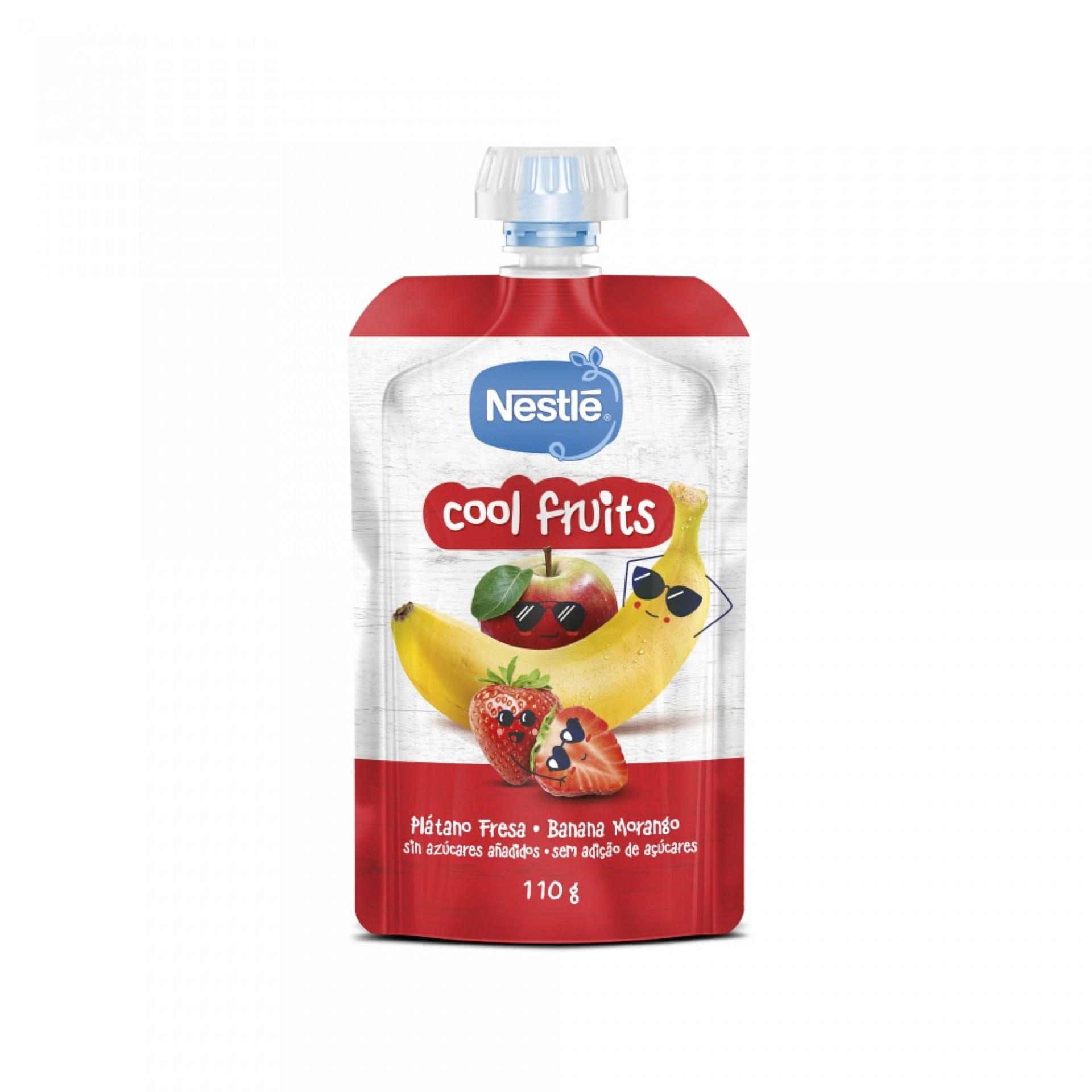 Nestlé Fruits Pour Bébé Cool Fruits Banane Fraise +12 Mois Paquet 110g
