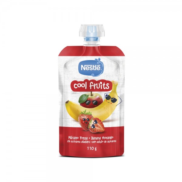 Nestlé Fruta Para Bebé Cool Fruits Banana Morango +12 Meses Pacotinho 110 Gr