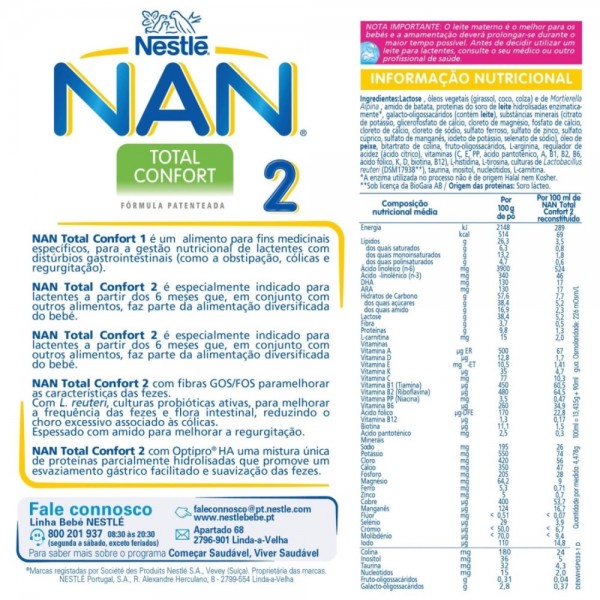 Nan Total Comfort Transition Milk 2 +6 Months Can 800g Nan Total Comfort Transition Milk 2 +6 Months Can 800g