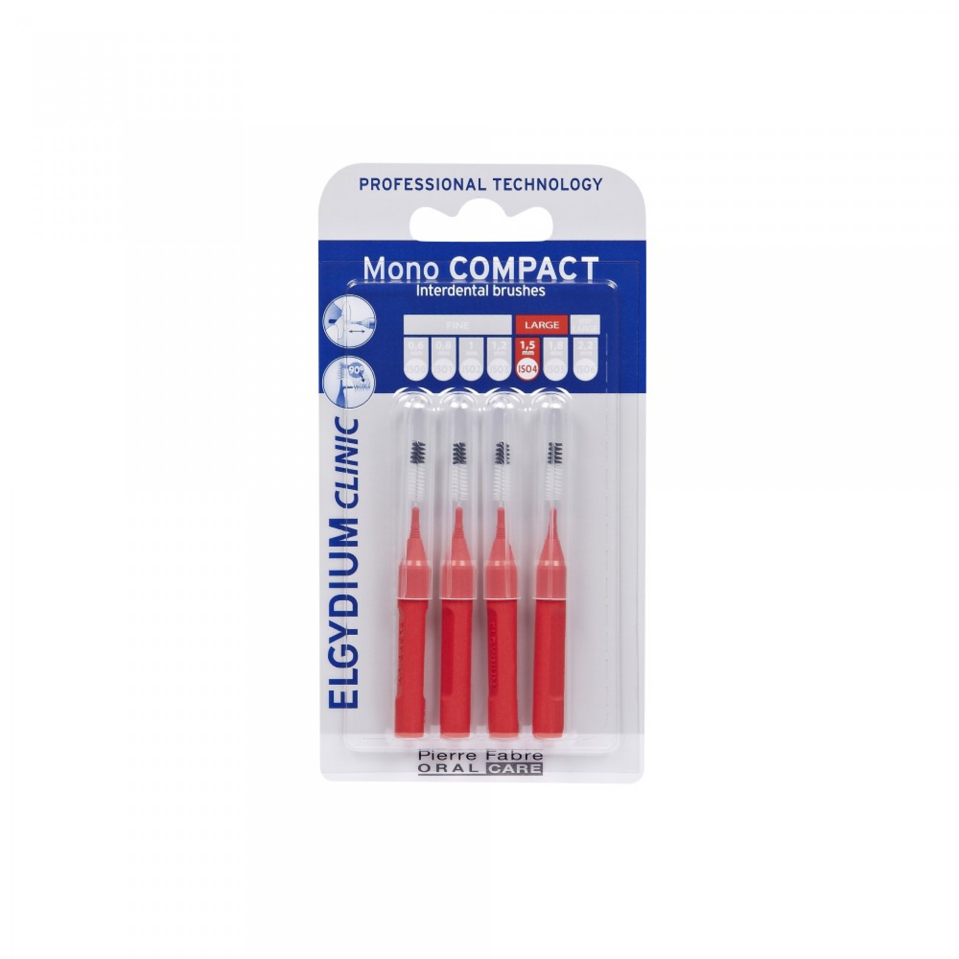 Elgydium Clinic Mono Compact Escovilhão Vermelho 4 Unidades