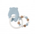 Nattou Blue Bear Silicone Teething Ring Nattou Blue Bear Silicone Teething Ring