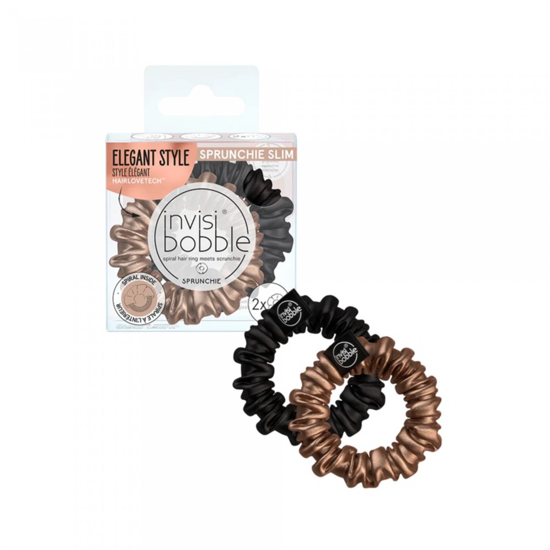 Invisibobble Sprunchie Slim True Golden Élastique de Cheveux 2 Unités