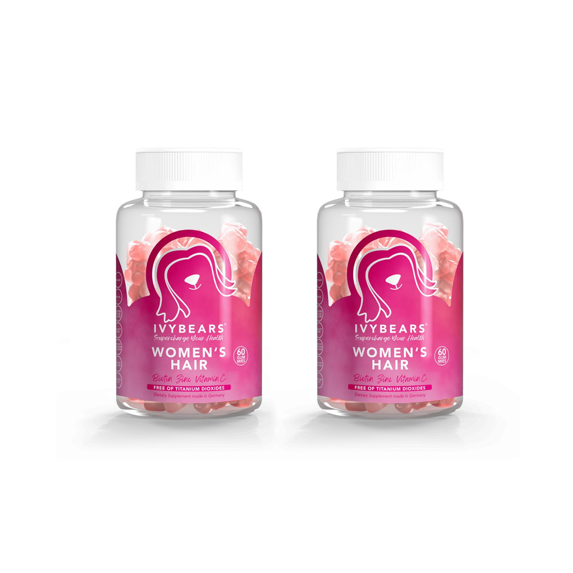 IvyBears Hair Vitamins for Woman 2x60 Gummies