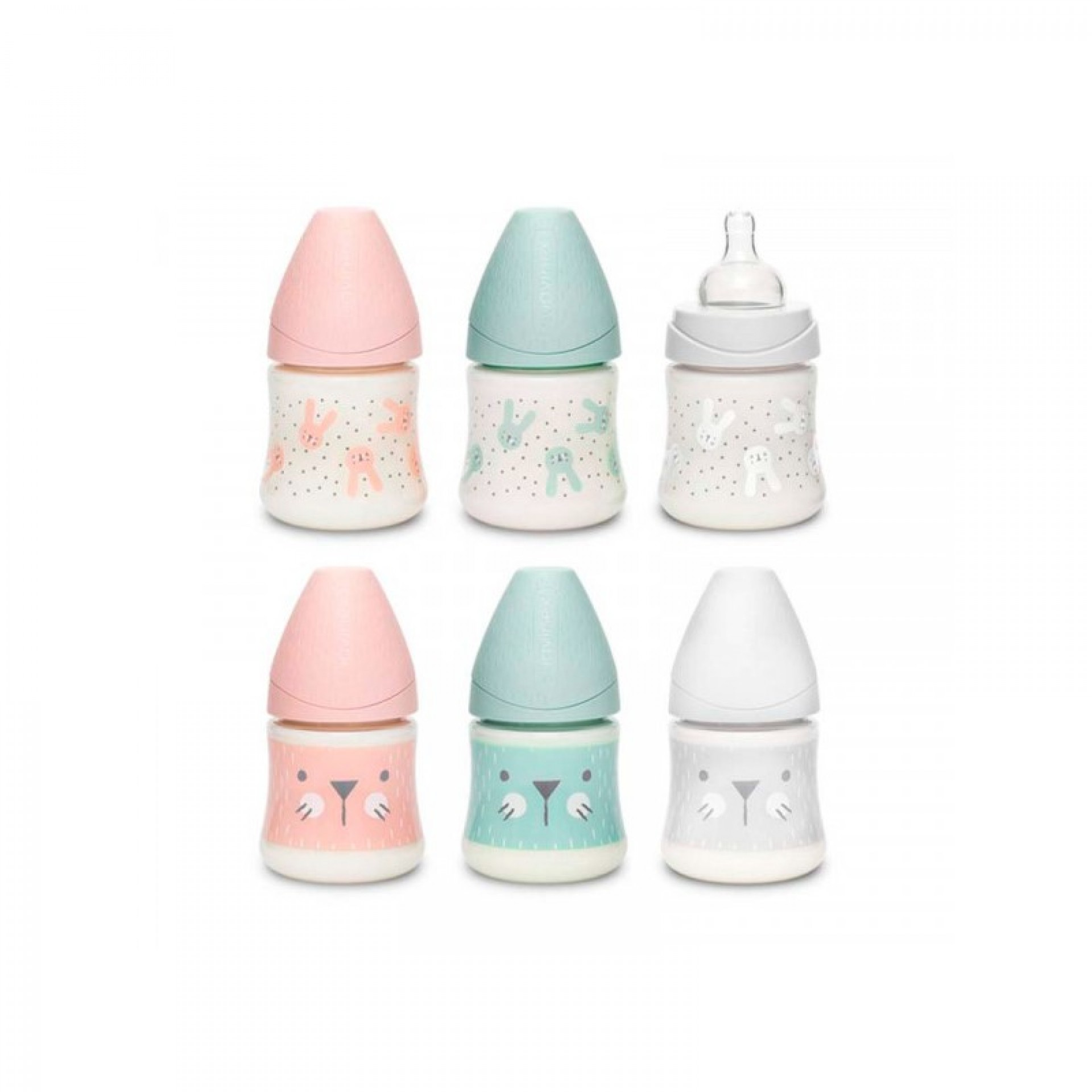 Premium Biberão Tetina Redonda 3 Posições Silicone 150ml +0M