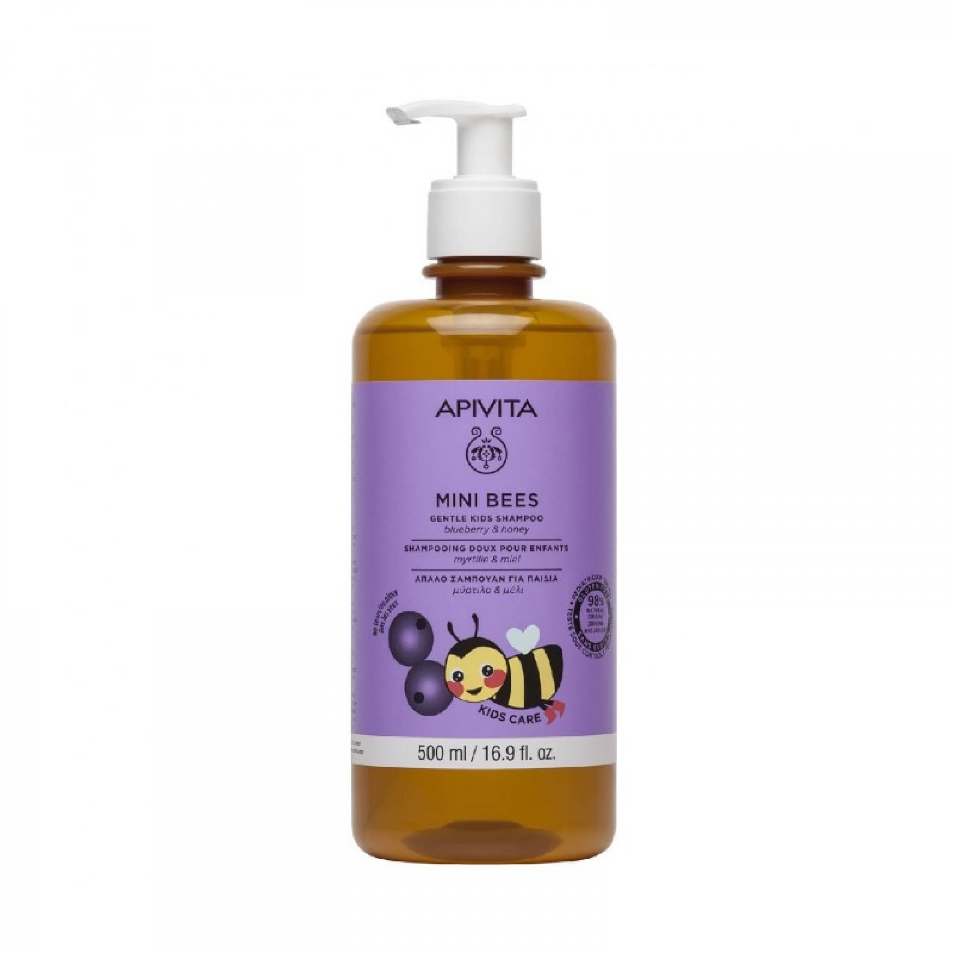 Apivita Mini Bees Shampooing Myrtille et Miel 500ml