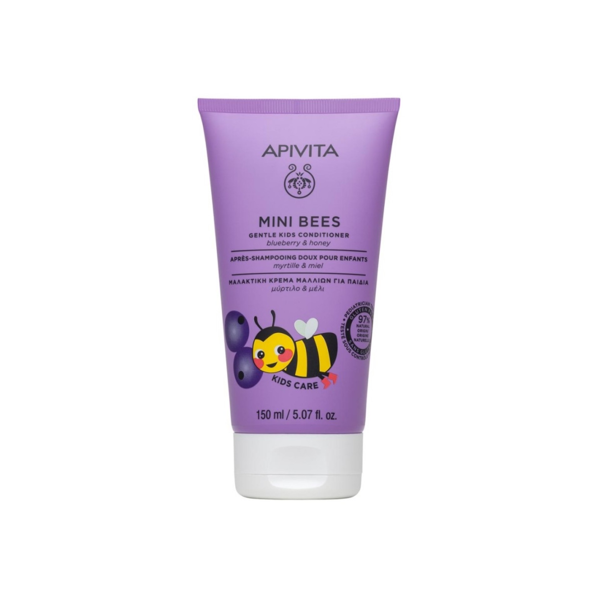 Apivita Mini Bees Après-Shampooing Doux Myrtille et Miel 150ml