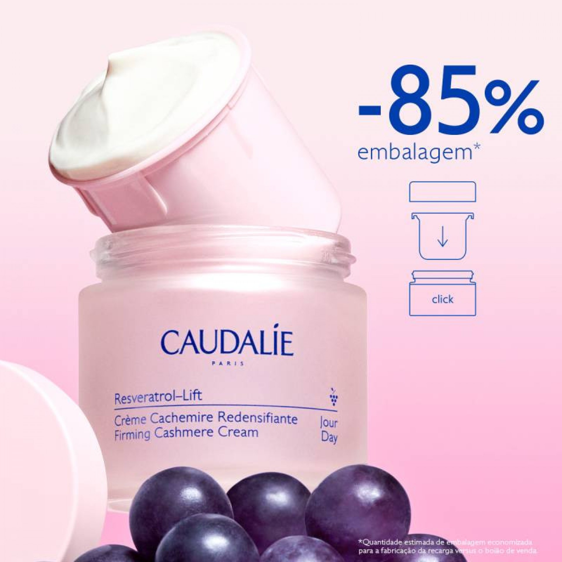 Caudalie Resveratrol Lift Creme de Caxemira Redensificador Recarga 50ml