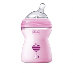 Chicco Biberon Silicone NaturalFeeling 2M+ 250ml Rosa