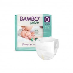 Bambo Nature Diapers Size 0 (Premature) 1-3 kg (24 Diapers)