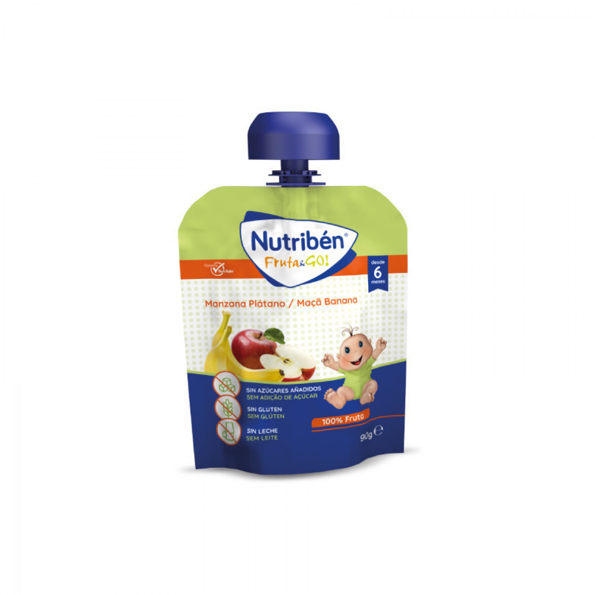 Nutribén Fruit&Go Manzana y Plátano 90g