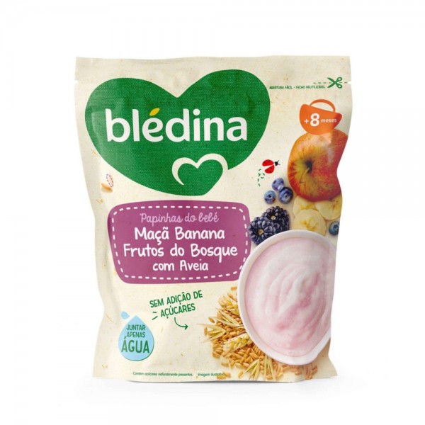 Bldina Baby Porridge Apple, Banana and Forest Fruits with Oats +8m