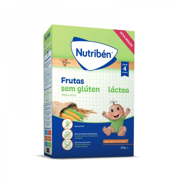 Nutribn Papilla de Frutas Sin Gluten Lctea +4M 250g