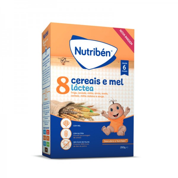 Nutribn Papa Lctea 8 Cereais e Mel 250g +6M