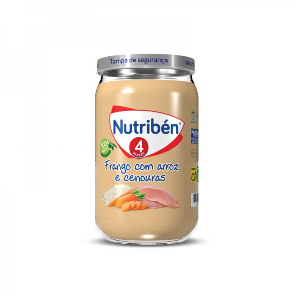 Nutribn Tarro de Pollo con Arroz y Zanahorias +4M 235g