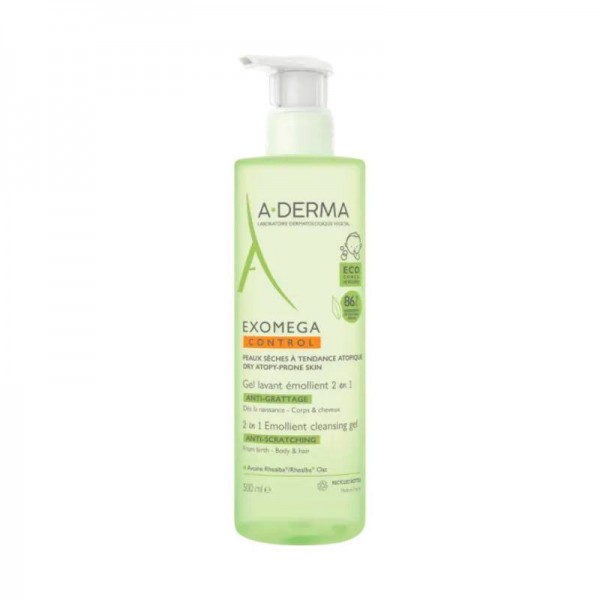 A-Derma Exomega Control Gel para Cuerpo y Cabello 500ml