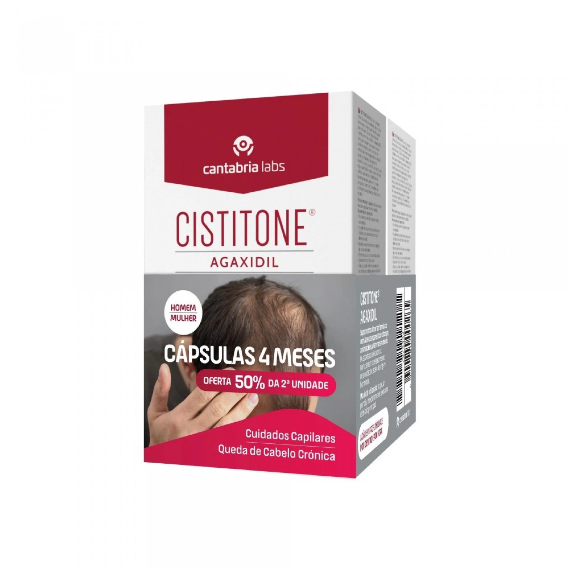 Cistitone Agaxidil Duo 4 Meses 2 x 60 cápsulas com Oferta de 50% na 2ª Embalagem