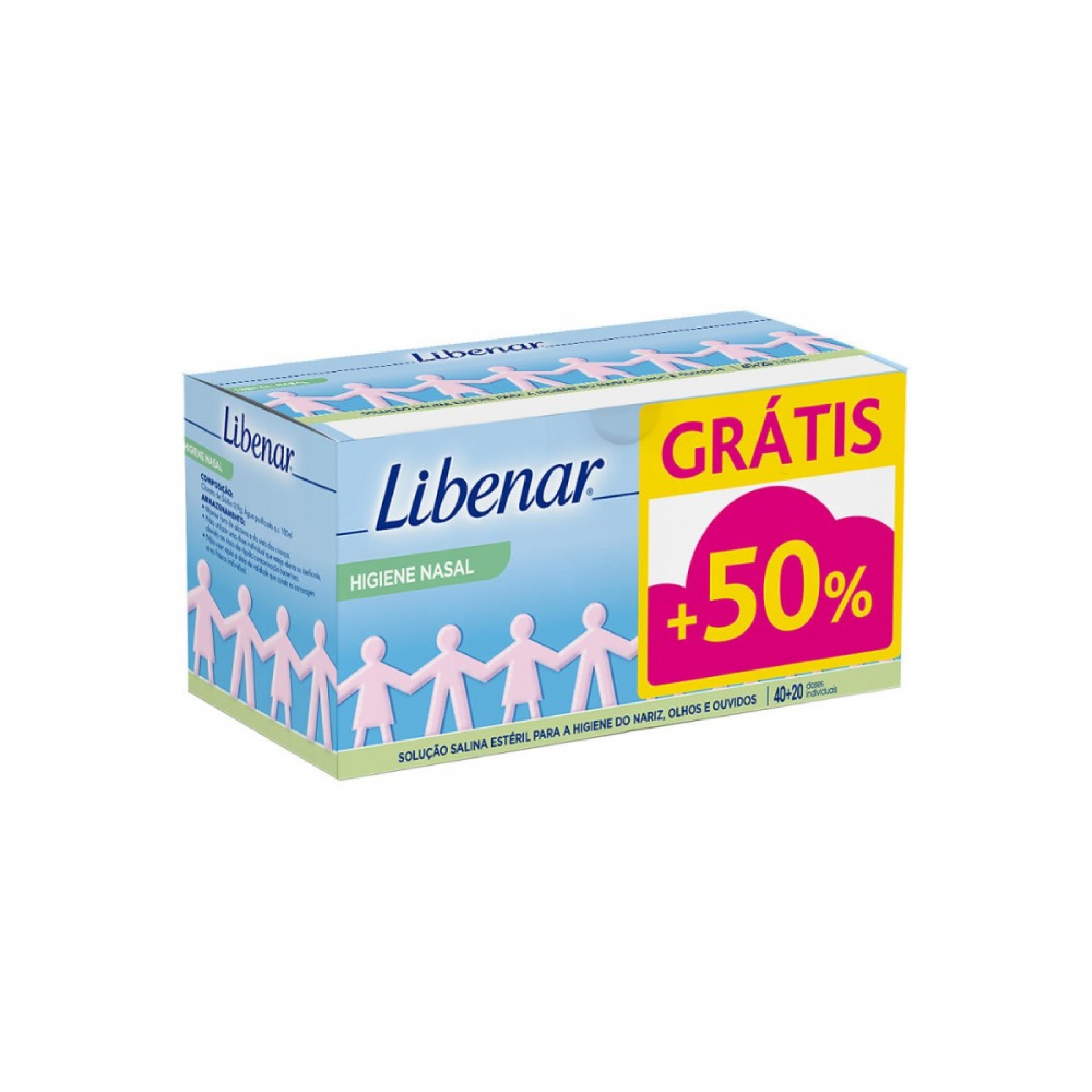 Libenar Soro Fisiológico Estéril 40 Monodoses x 5ml + 20 Monodoses de Oferta